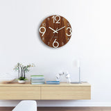 Wooden Wall Clock Luminous Number Hanging Clocks Quiet Dark Glowing Wall Clocks Modern Watches