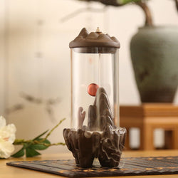 Backflow Incense Burner Ceramic Acrylic Plastic Cup Ceramic Dragon Furnace Aroma Tower Incense Home
