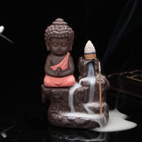 Creative Home Decor The Little Monk Censer Small Buddha Backflow Stick Incense Burner Home