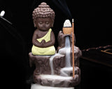 Creative Home Decor The Little Monk Censer Small Buddha Backflow Stick Incense Burner Home