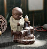 Creative Home Decor The Little Monk Censer Small Buddha Backflow Stick Incense Burner Home