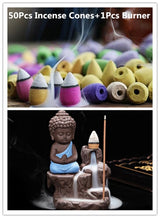 50Pc Incense Cones + Burner Creative Home Decor