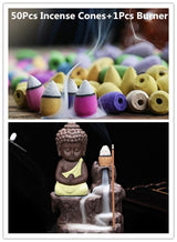50Pc Incense Cones + Burner Creative Home Decor