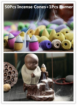 50Pc Incense Cones + Burner Creative Home Decor