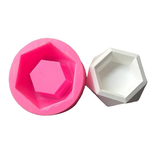 Diamond Shaped Surface Succulent Plant Flower Pot Silicone Mold DIY Ashtray Candle Holder Mold