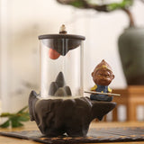 Backflow Incense Burner Ceramic Acrylic Plastic Cup Ceramic Dragon Furnace Aroma Tower Incense Home