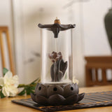 Backflow Incense Burner Ceramic Acrylic Plastic Cup Ceramic Dragon Furnace Aroma Tower Incense Home